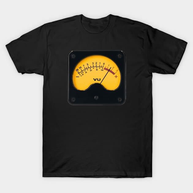 Volume VU Meter Retro Vintage Audio T-Shirt by Vladimir Zevenckih